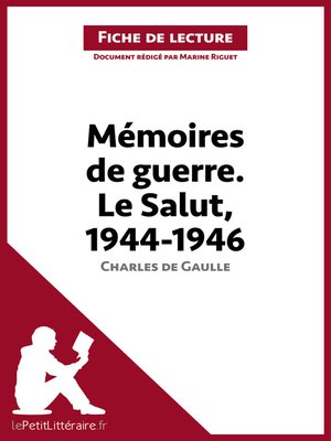 cover image of Mémoires de guerre III. Le Salut. 1944-1946 de Charles de Gaulle (Fiche de lecture)